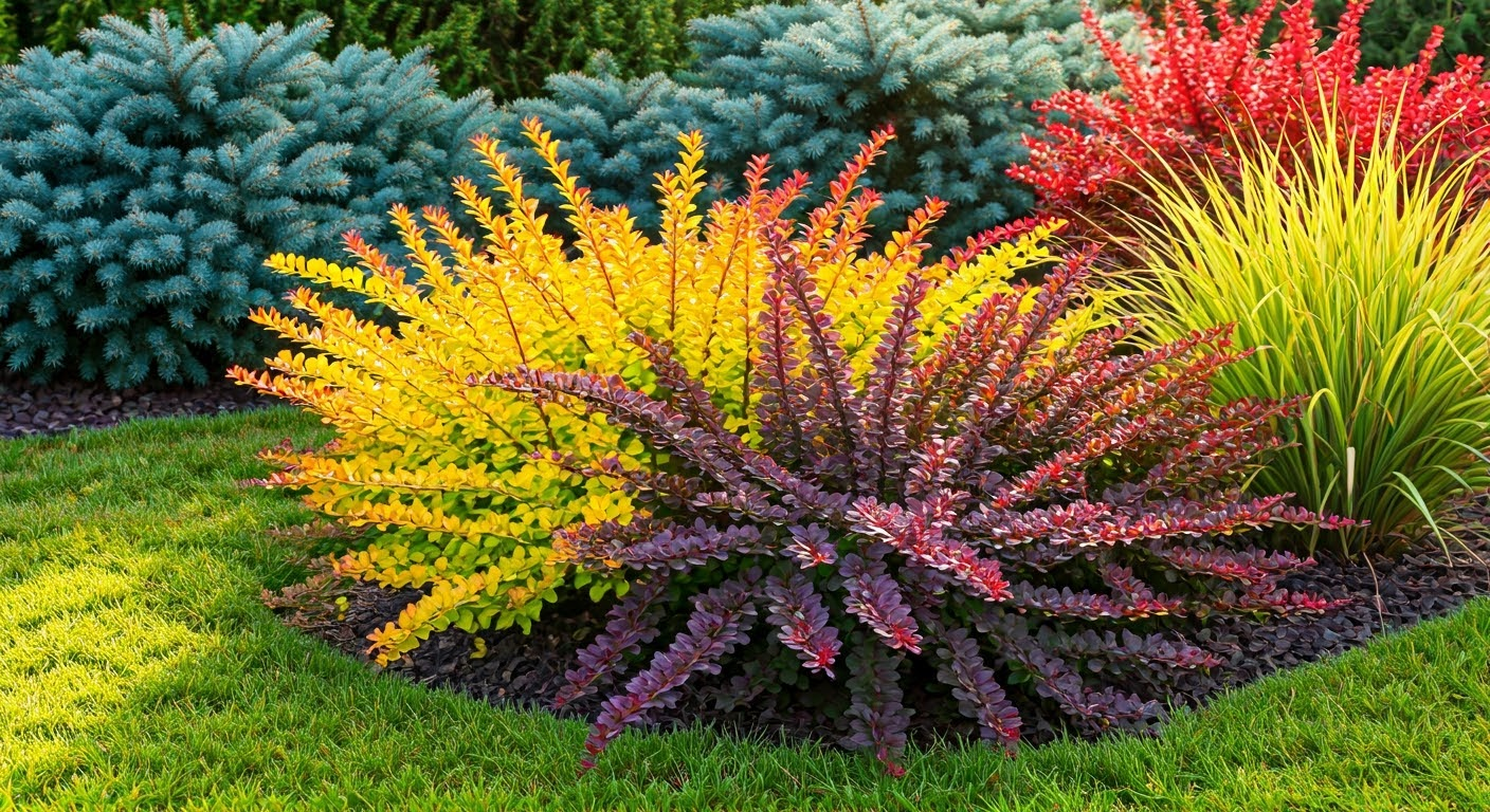 Jakie rośliny najlepiej komponować z berberysem w ogrodzie?
