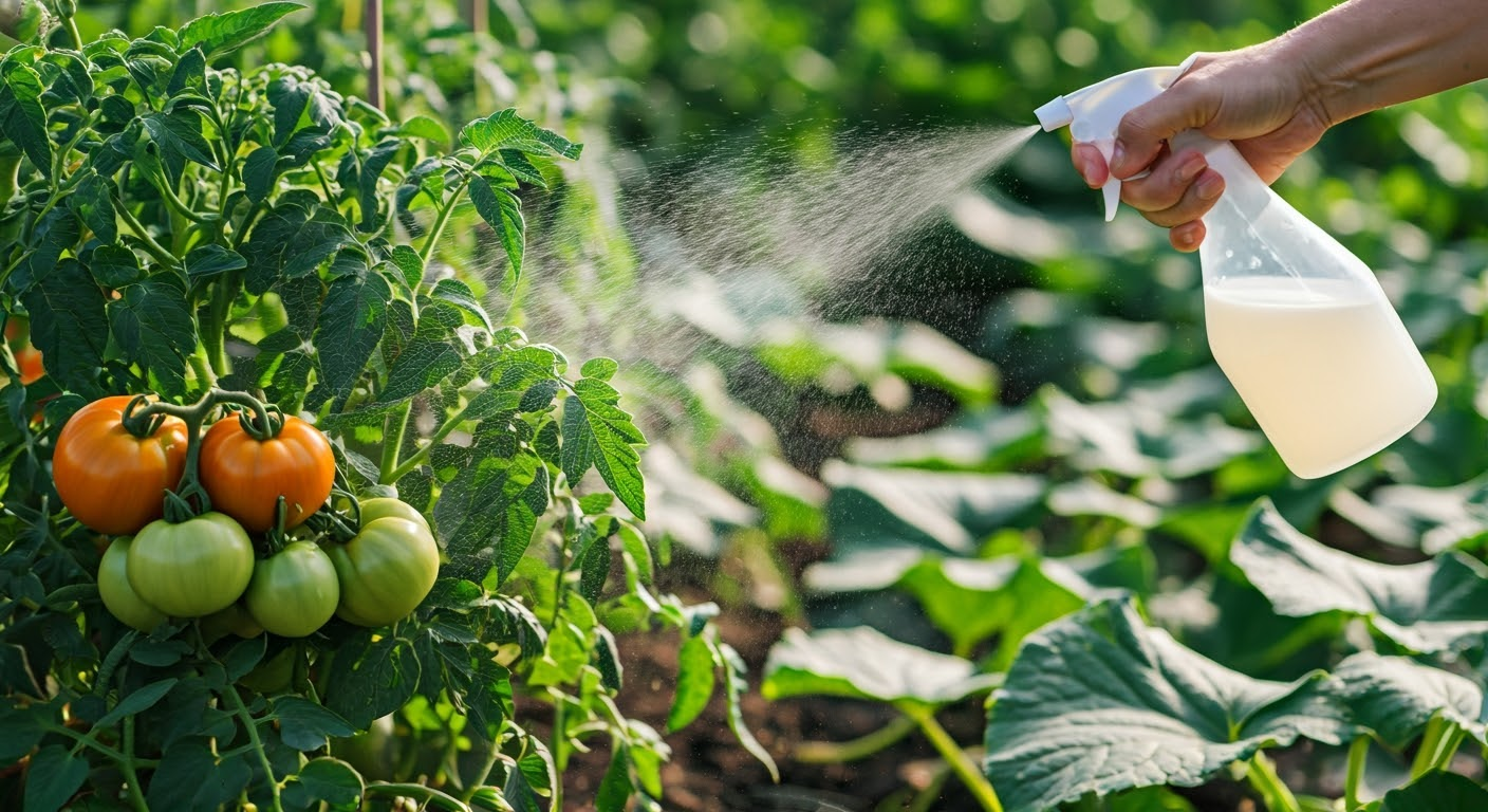 Oprysk z drożdży i mleka na pomidory i ogórki – kiedy i jak go stosować?