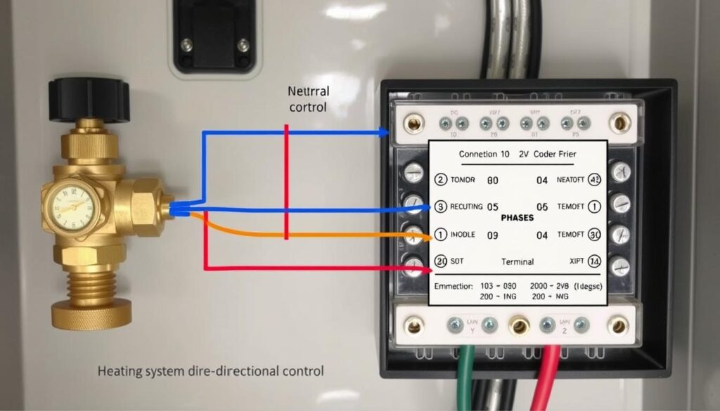 Schemat podłączenia elektrycznego siłownika zaworu Schemat podłączenia elektrycznego siłownika zaworu